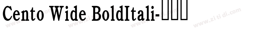 Cento Wide BoldItali字体转换